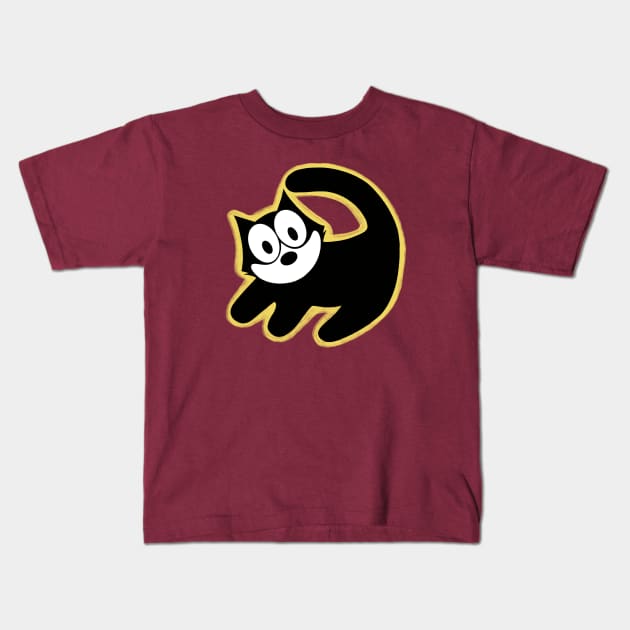 Felix king of the cats Kids T-Shirt by BrokenBank